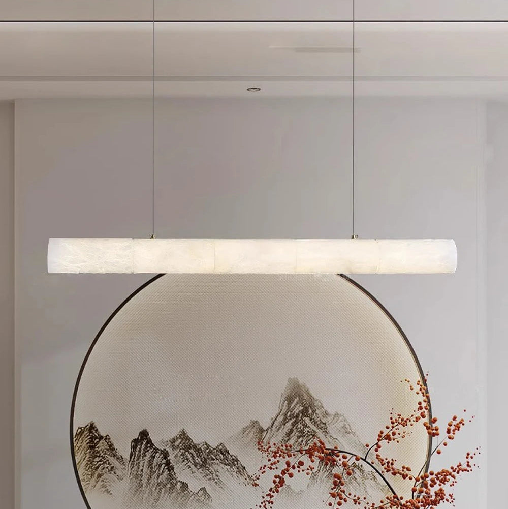 Javel Marble Cylindrical Chandelier 150 cm | Celestre