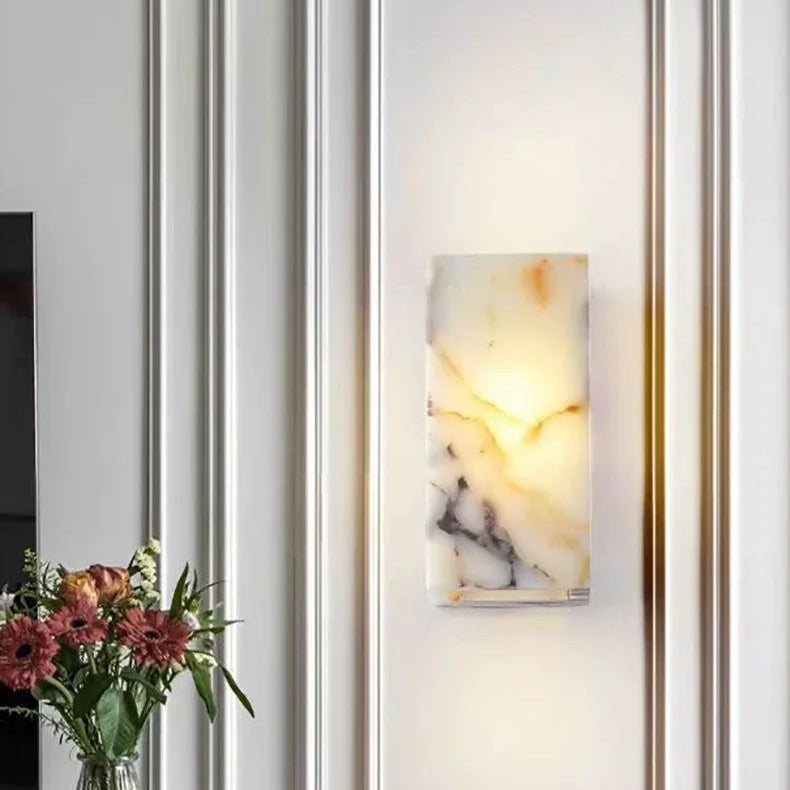 Avely Block Marble Wall Light D 8 cm x H 16 cm | Celestre
