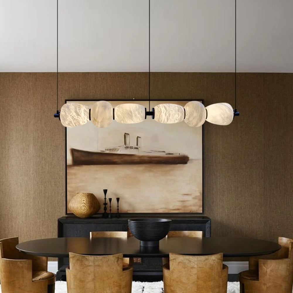 Zilo Linear Alabaster Chandelier | Celestre