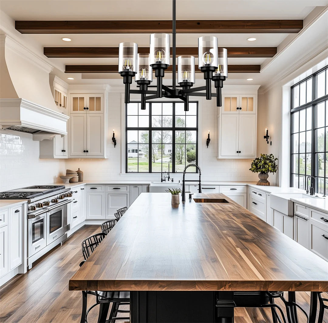 Mera Wagon Wheel Round Chandelier | Celestre