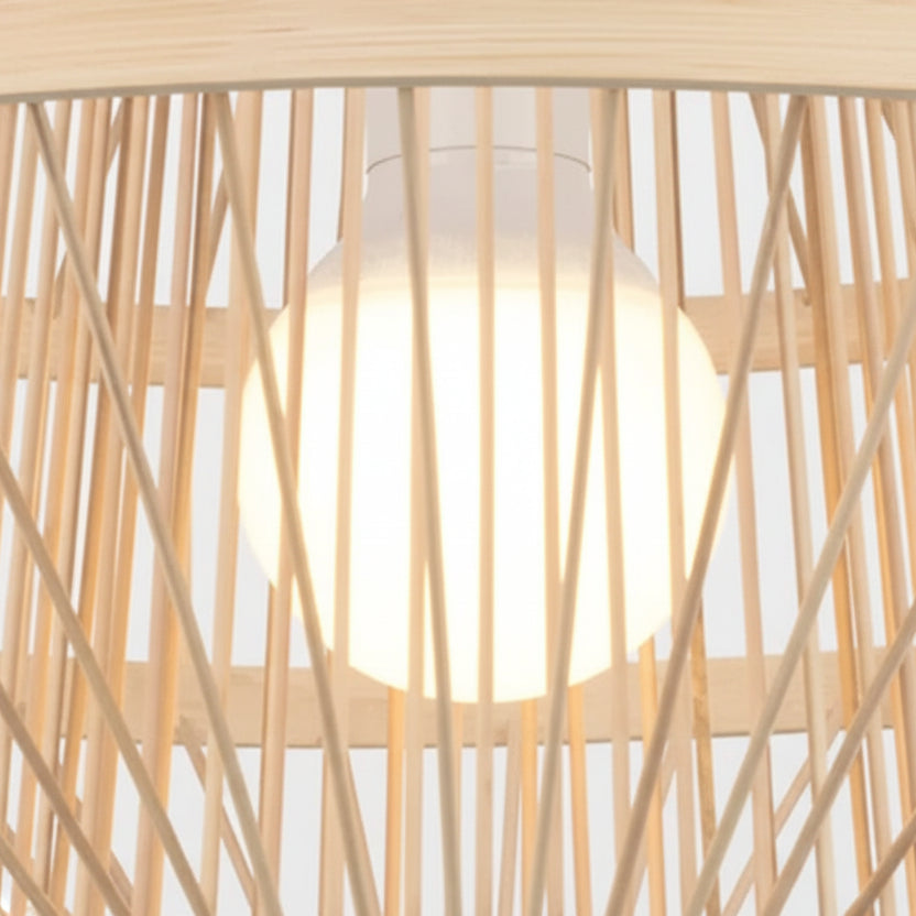 Suro Tiered Woven Drum Pendant Light | Celestre