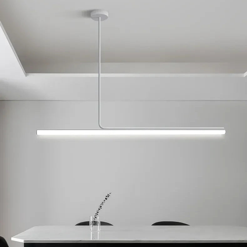 Kero Asymmetrical T Bar Pendant Light White L 100 cm | Celestre