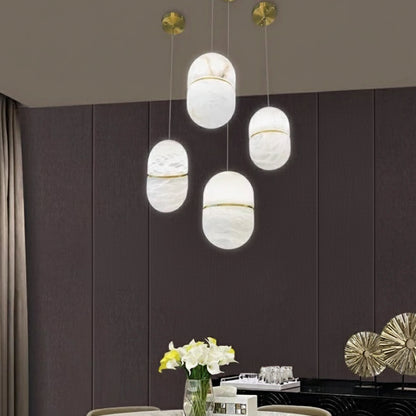 Enver Alabaster Capsule Pendant Light | Celestre