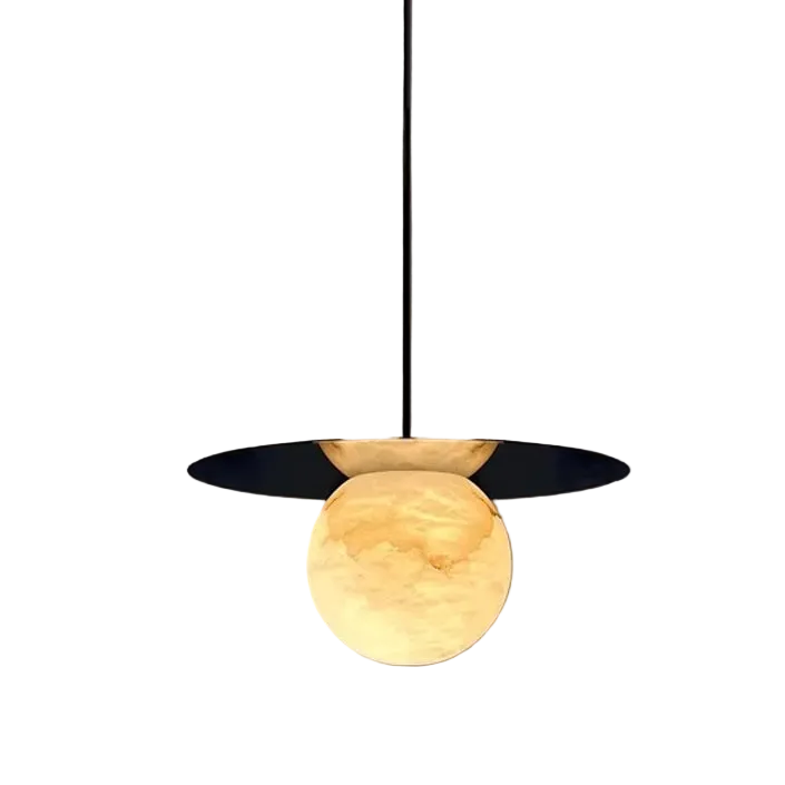 Slix Alabaster Sphere Disk Pendant Light | Celestre