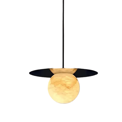 Slix Alabaster Sphere Disk Pendant Light | Celestre