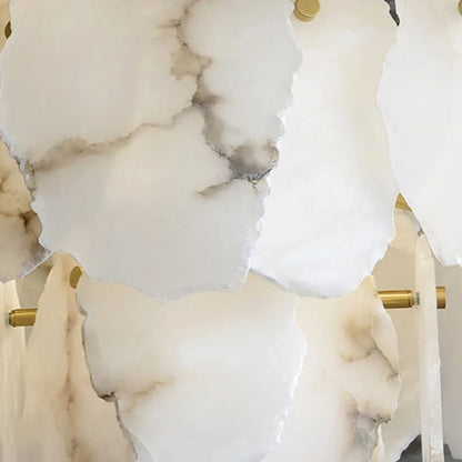 Tiva Round Alabaster Layered Chandelier | Celestre