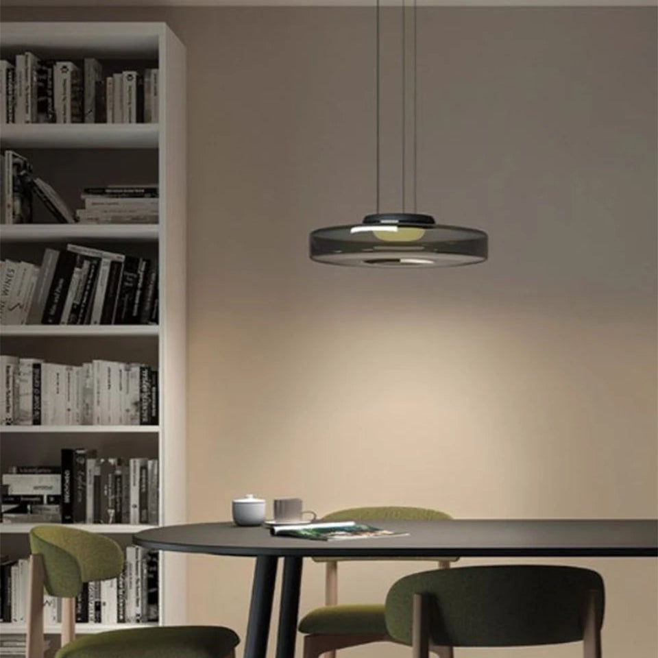 Irva Italian Glass Pendant light Smoke Gray | Celestre