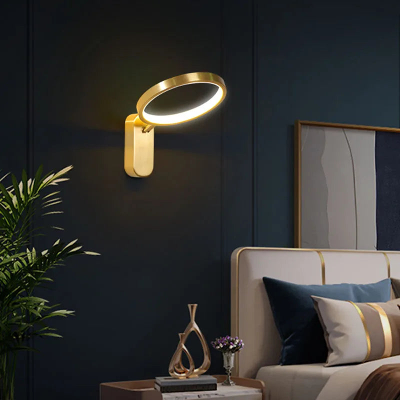 Vesko Minimalist Brass Ring Wall Light Ring | Celestre