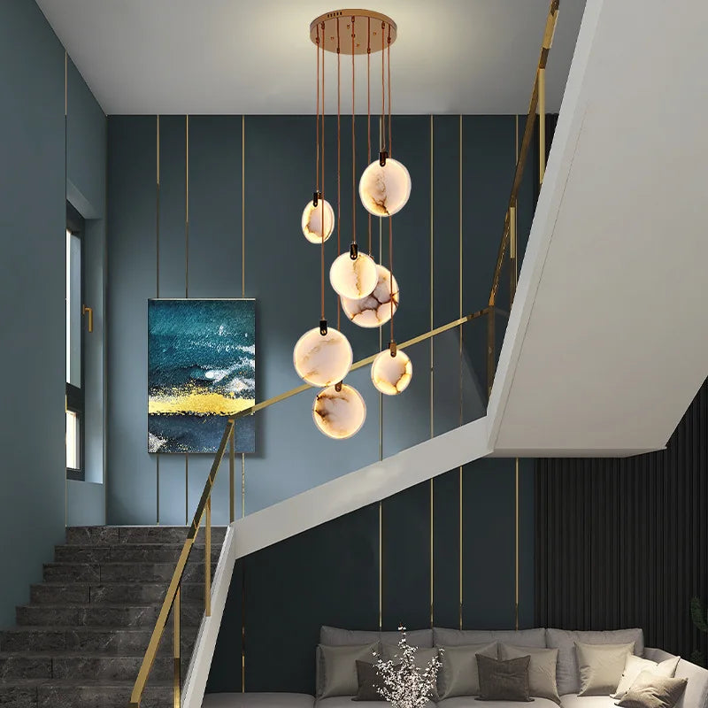 Lenzi Spanish Alabaster Disc Chandelier | Celestre