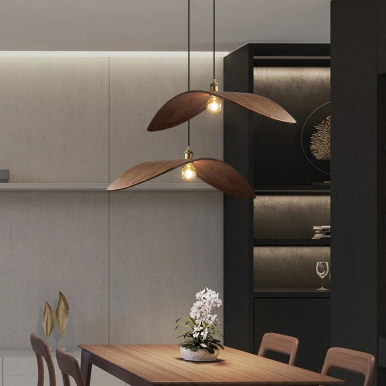 Nila Wood Wing Pendant Light | Celestre