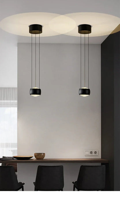 Mavri Minimalist Lens Drum LED Pendant Light | Celestre