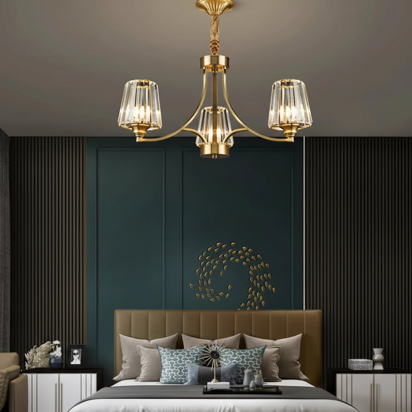 Dena Antique Fluted Glass Chandelier | Celestre