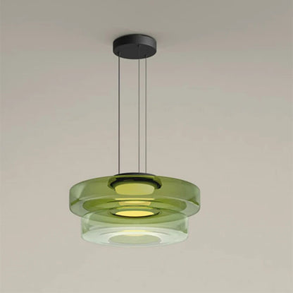 Irva Italian Glass Pendant light Green | Celestre