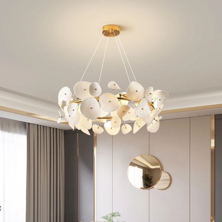 Clere Ceramic Lotus Circular Chandelier Dia 80cm | Celestre