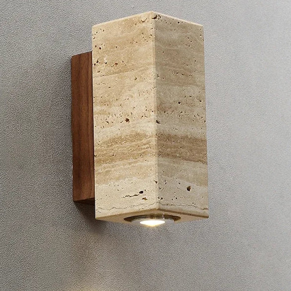 Sirva Yellow Travertine Wall Light | Celestre