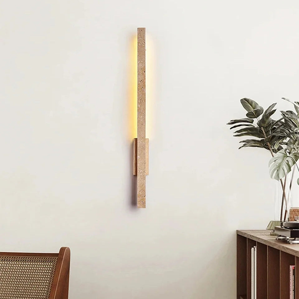Elmi Travertine Strip Wall Light | Celestre