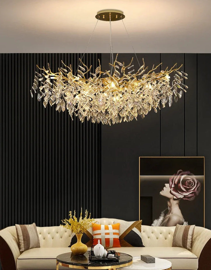 Liora Gold Crystal Chandelier | Celestre
