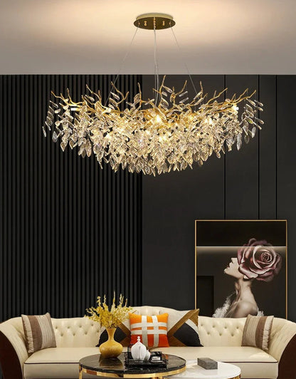 Liora Gold Crystal Chandelier | Celestre