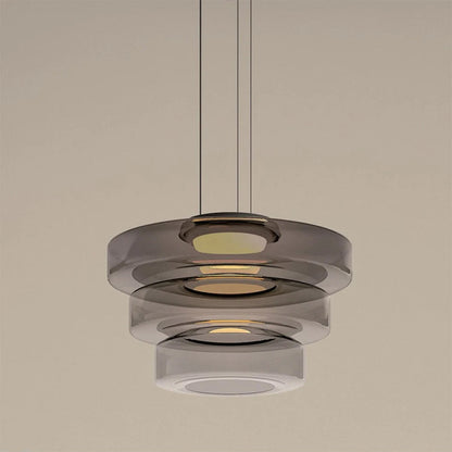 Irva Italian Glass Pendant light Smoke Gray D 25cm D 35cm D 45cm | Celestre