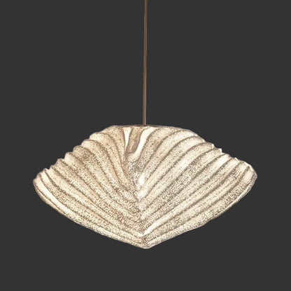 Tava Shell Style Ribbed Pendant Light D 70 cm | Celestre