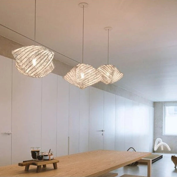 Tava Shell Style Ribbed Pendant Light | Celestre