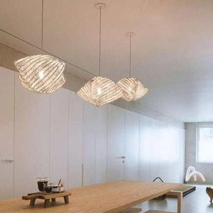 Tava Shell Style Ribbed Pendant Light | Celestre
