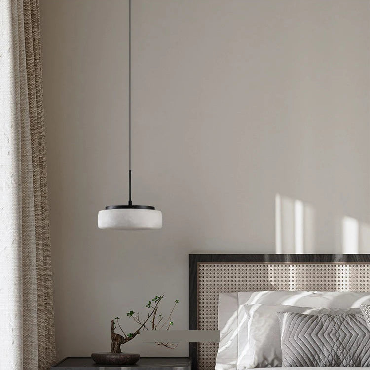 Toro Round Alabaster Pendant Light | Celestre