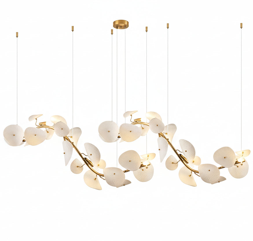 Cresta Linear Ceramic Lotus Chandelier | Celestre