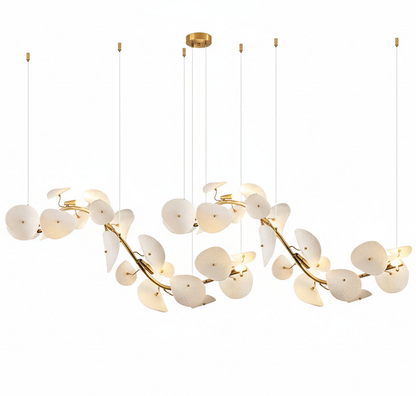 Cresta Linear Ceramic Lotus Chandelier | Celestre