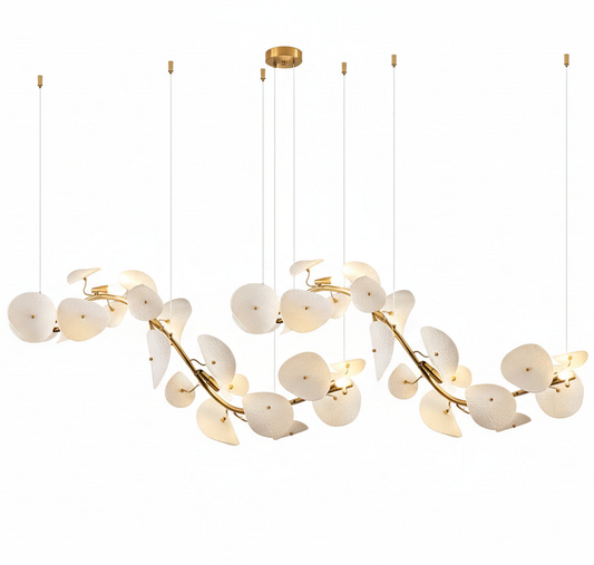 Cresta Linear Ceramic Lotus Chandelier | Celestre