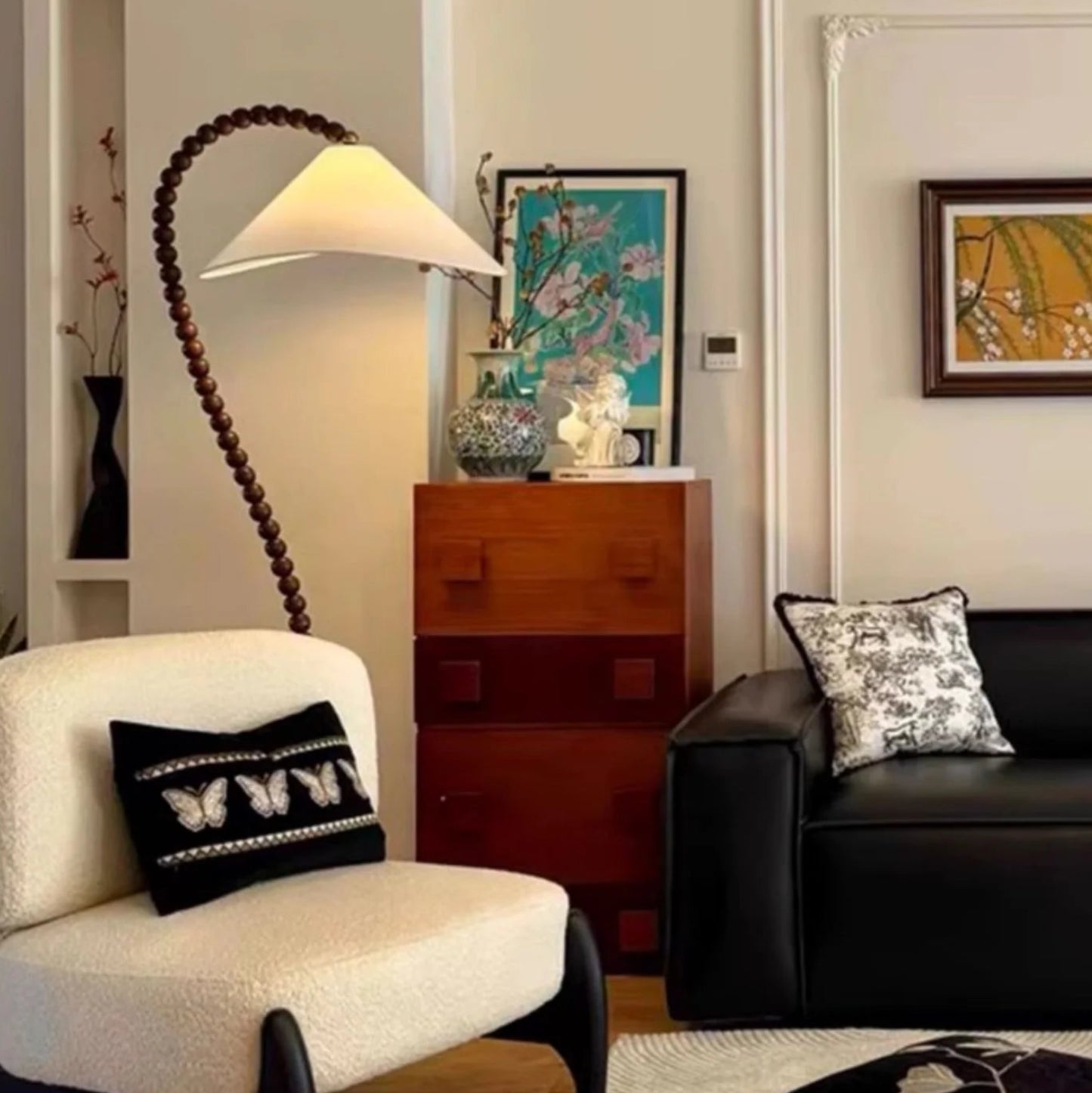 Sero Beaded Arc Floor Lamp | Celestre