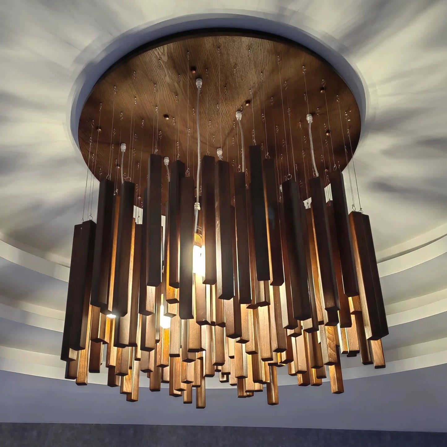 Azera Retro Wood Chandelier | Celestre