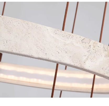 Revi Wabi-Sabi Travertine Ring Chandelier | Celestre