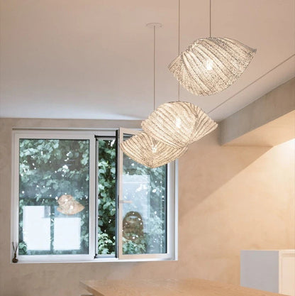 Tava Shell Style Ribbed Pendant Light | Celestre