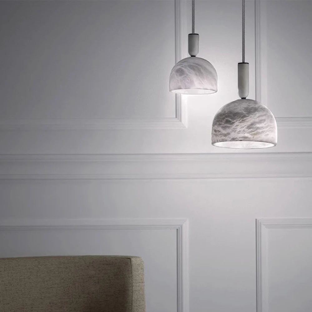 Vesa Alabaster Dome Pendant Light | Celestre