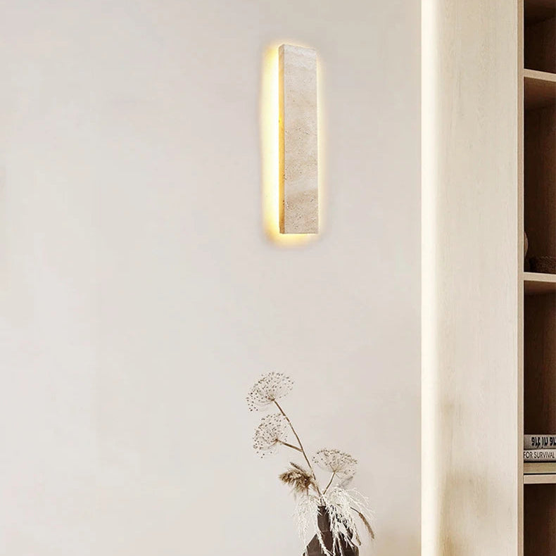 Mero Travertine Long Backlit Wall Light | Celestre