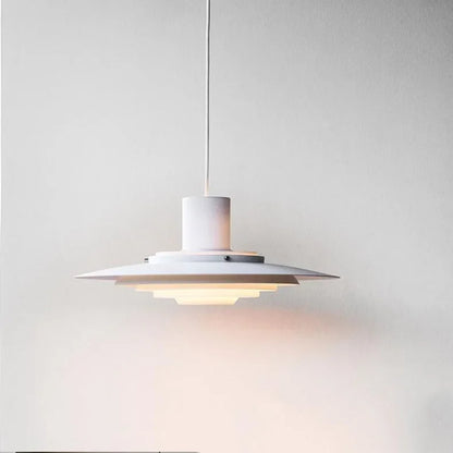 Melo Multi Tiered Disc Pendant Light White D 38 cm | Celestre