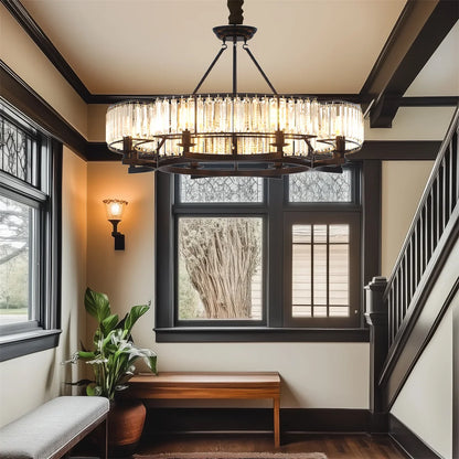 Beor Tiered Crystal Round Chandelier D 80 cm | Celestre