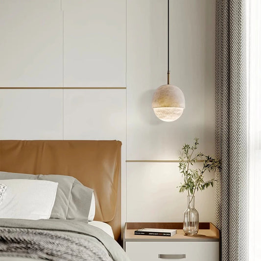 Nuvi Alabaster Globe Pendant Light D 17 cm x H 20 cm | Celestre