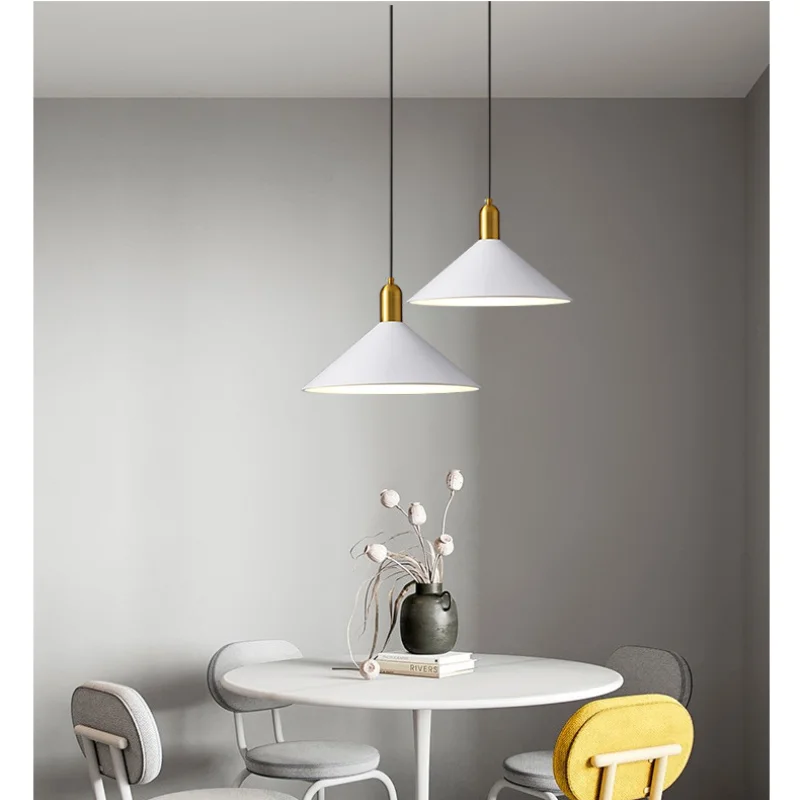 Ninsa Nordic Wide Cone Pendant Light White | Celestre