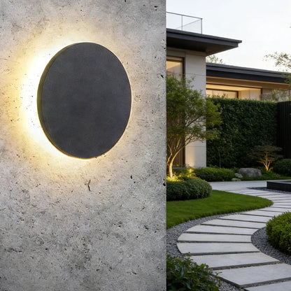 Aves LED Backlit Outdoor Wall Light Round | Celestre