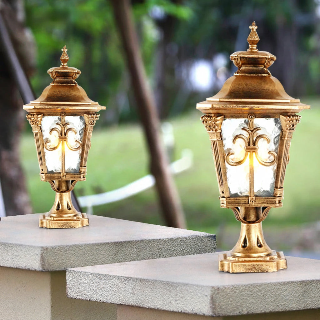 Qere Lantern Scrollwork Pillar Light | Celestre