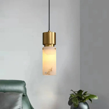 Nexa Marble Cylinder Pendant Light | Celestre