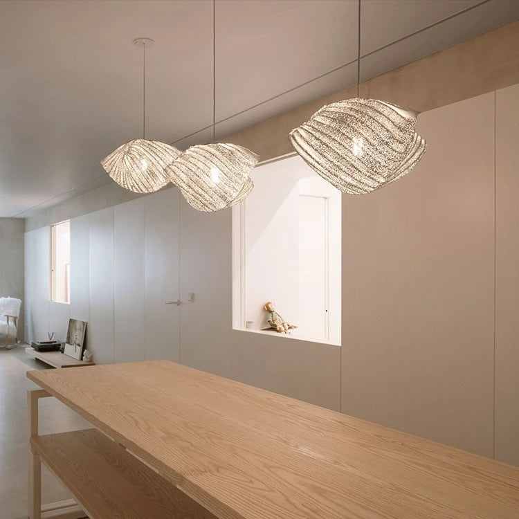 Tava Shell Style Ribbed Pendant Light | Celestre