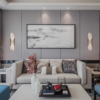 Liro Alabaster Pill Shaped Wall Light | Celestre