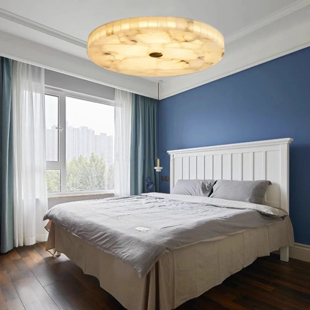 Rilix Alabaster Circular Ceiling Light 60 cm | Celestre
