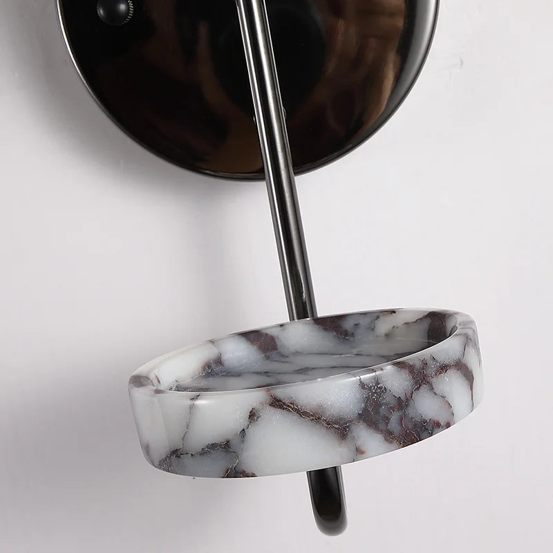 Elvy Art Deco Marble Candle Holder Wall Light | Celestre