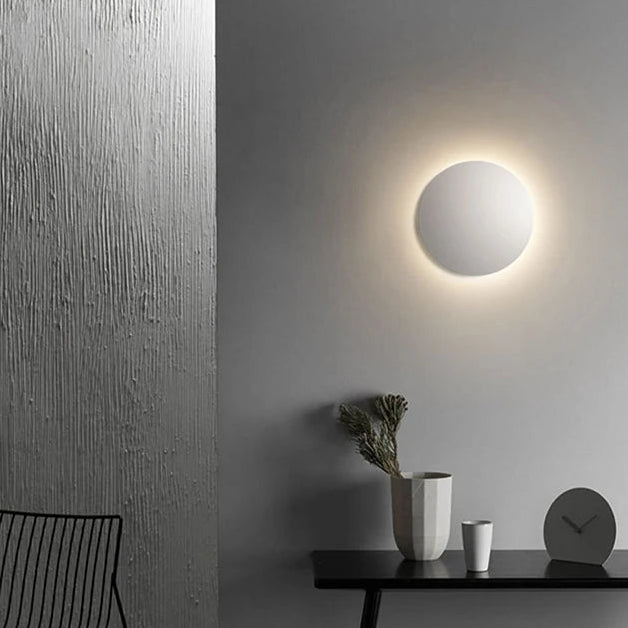 Bria Exterior Round Wall Light White | Celestre
