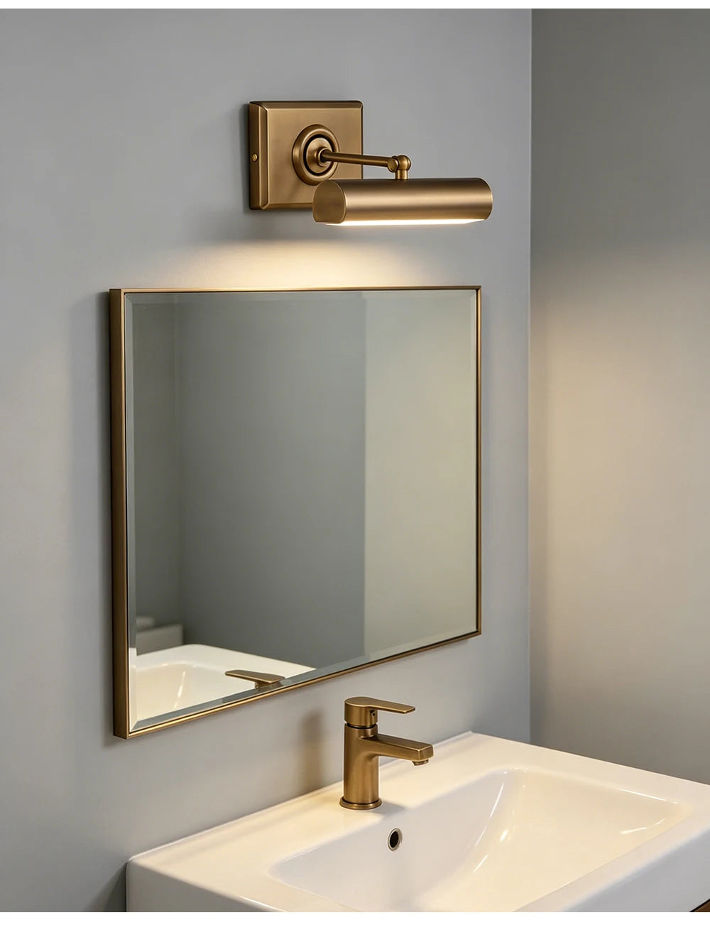 Ondra Vintage Gold Adjustable Picture Wall Light | Celestre