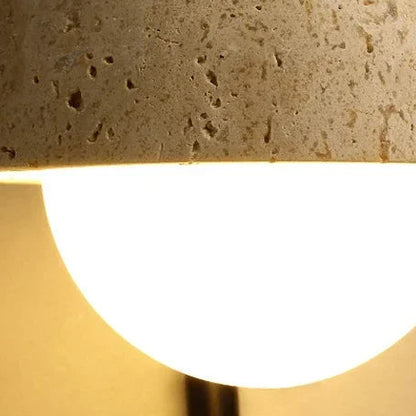 Tivo Travertine Half Moon Wall Light | Celestre